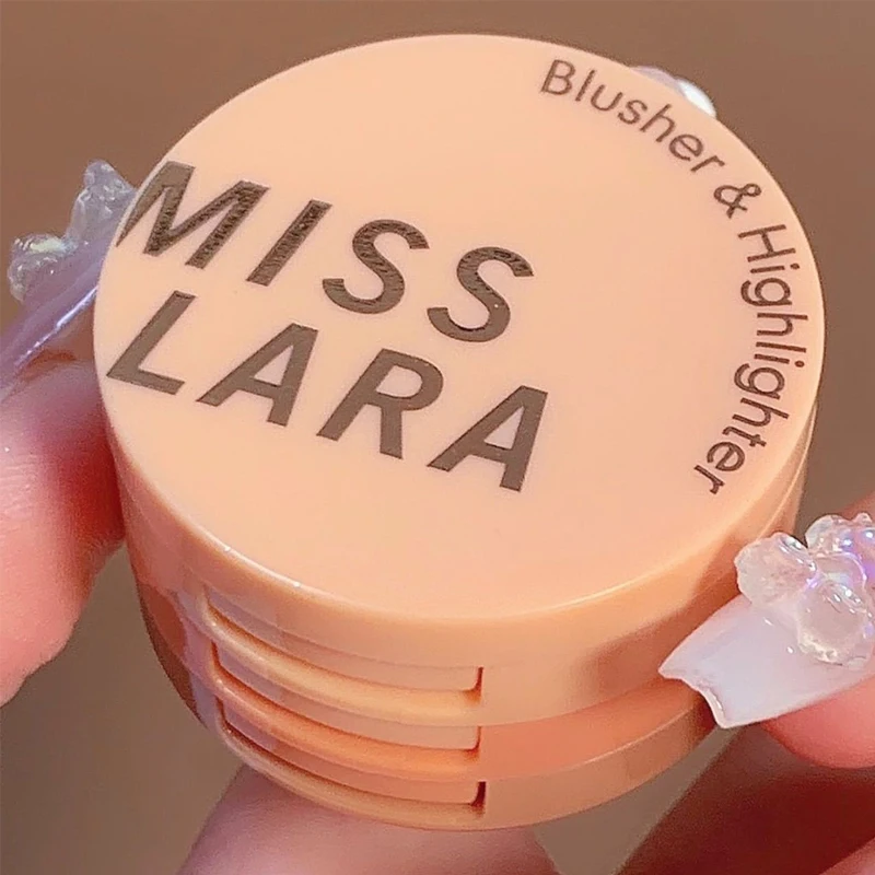 Powder Blusher Miss Lara Ball-Touch One-Dose Quality Practical Cosmetics One Use 3 Saucer Gain Girl Feel Joints Self-Mirroring