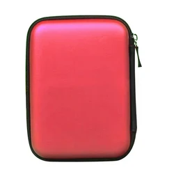 Compact 2.5 HDD Storage Bag with USB Cable Holder (Red)