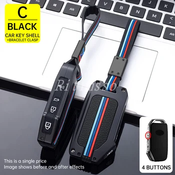 New Metal Car Key Case Cover Shell per KIA Sportage R GT Stinger Sorento Ceed Cerato Forte Niro Soul Telluride Protector Keyless