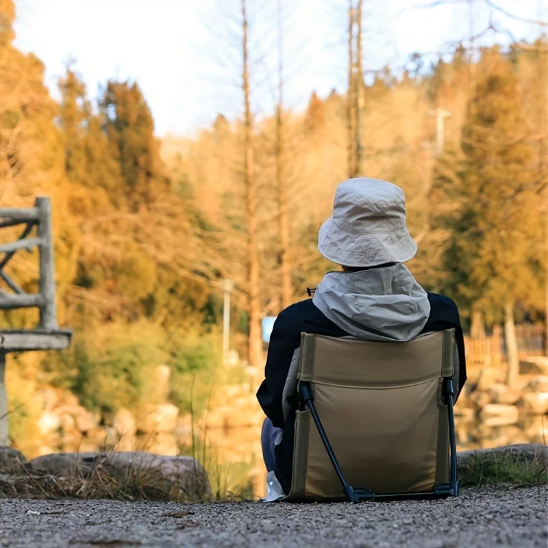 Ultra-Light Folding Chair for Camping, Beach, and Road Trips-Durable Aluminum Alloy, Portable and Comfortable Birthday Gift