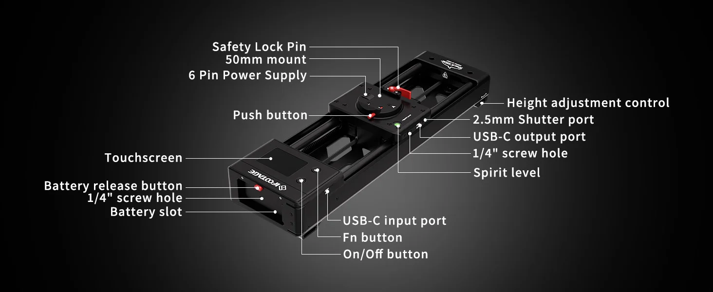 Shark Slider Nano II 660 Mini Motorized Camera Long Version Aluminum Alloy Dolly