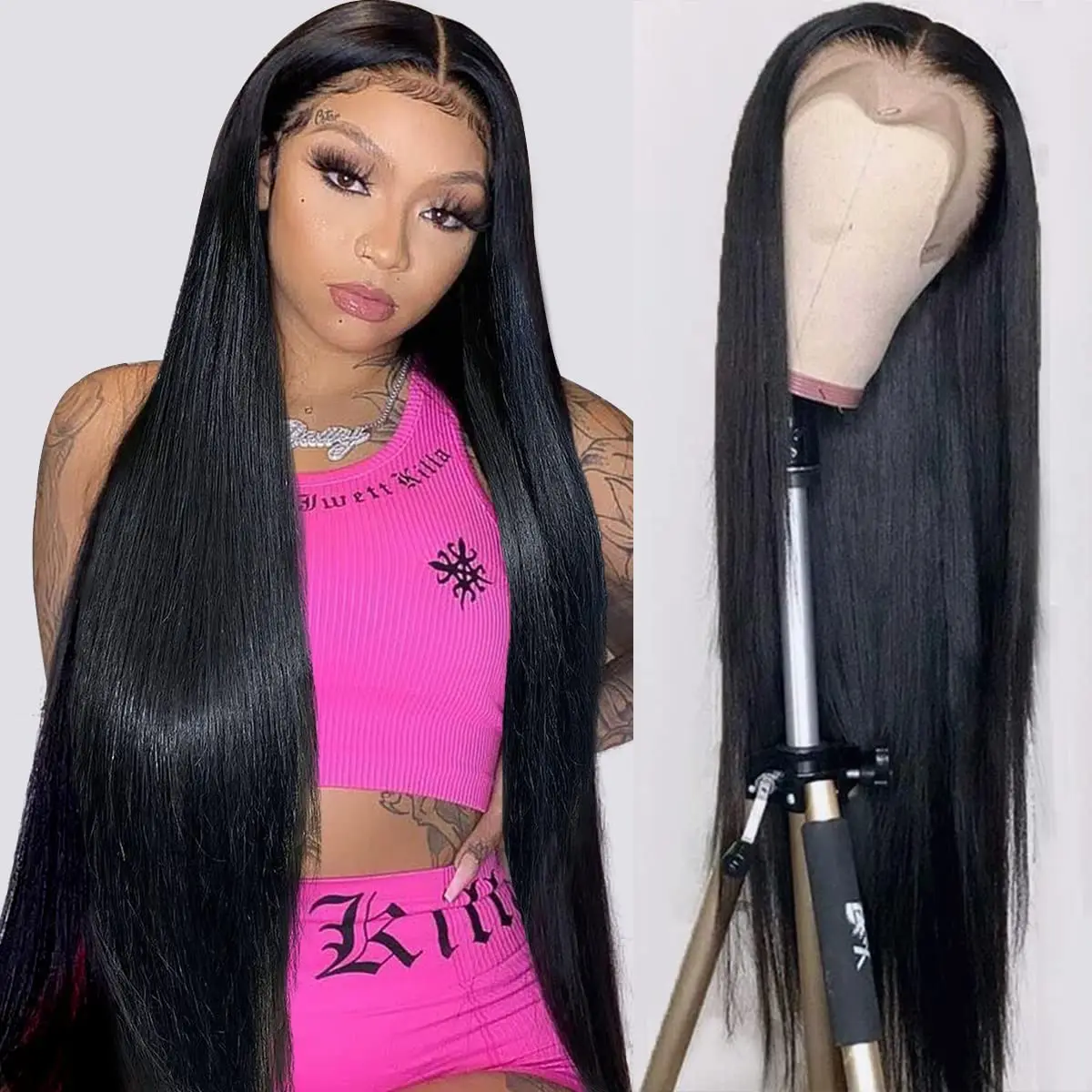 

Bone Straight Natural HD Lace Frontal Wig 13x4 Brazilian Human Transparent Lace Front Wigs For Women Pre Plucked Lace Wigs