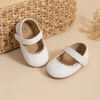 Newborn Baby Breathable Fashion Leather Shoes Women's Baby Shoes Lace Princess Shoes Classic Non-slip Soft Bottom Walking Shoes 2