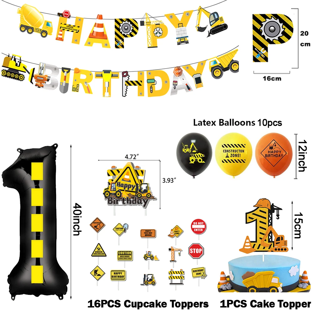 construction-party-engineering-vehicle-dump-truck-foil-balloons-banner-cake-toppers-set-boys-birthday-party-decorations-supplies-aliexpress