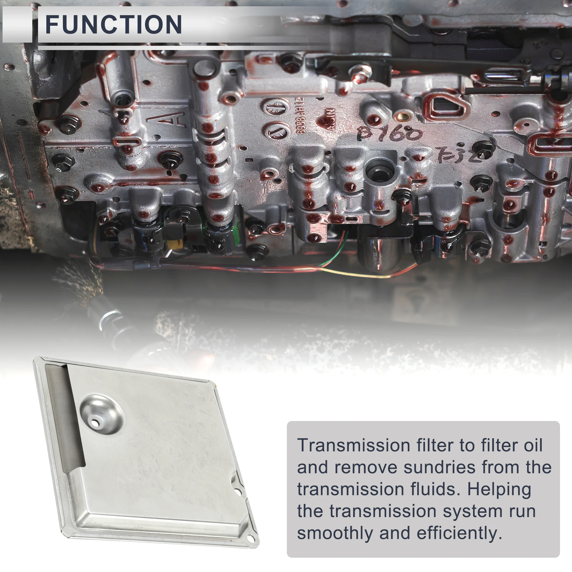 UXCELL Engine Transmission Filter for BMW 325i 1987-1993 Durable Automatic Transmission Oil Filter No.24341215544 Metal 1 Pc