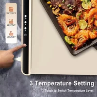 Electric Warming Tray with 3 Tem Setting Foldable Food Warmer Mat Fast Full Surface Heating Portable Electric Food Warming Tray 2