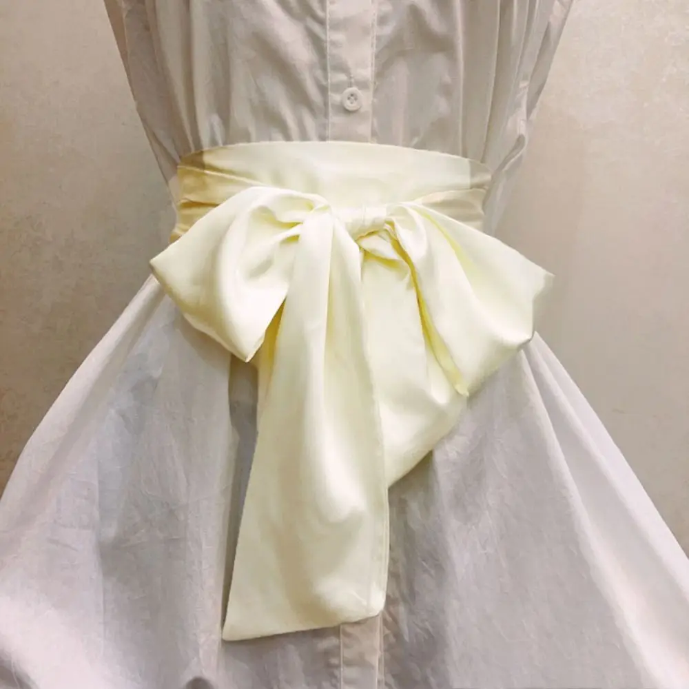 Taillenabdeckung, Satin-Seiden-Schleife, Korsett, Taillengürtel, dekorativ, breite Schleife, Stoffband, Kummerbunds, DIY Schnürbund – Detail 4