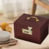 Vintage Style Wooden Box Piggy Bank Organizer Password Lock Collection Treasure Chest Treasure Box for Kids Gifts Souvenir 5