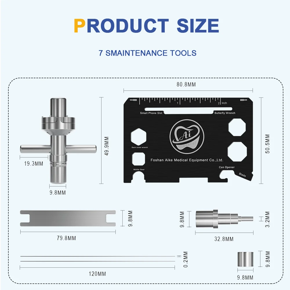 Dental Disassembly Tools Repair Kit Wrench For E-type Low Speed Contra Angle Handpiece CA-TOOL