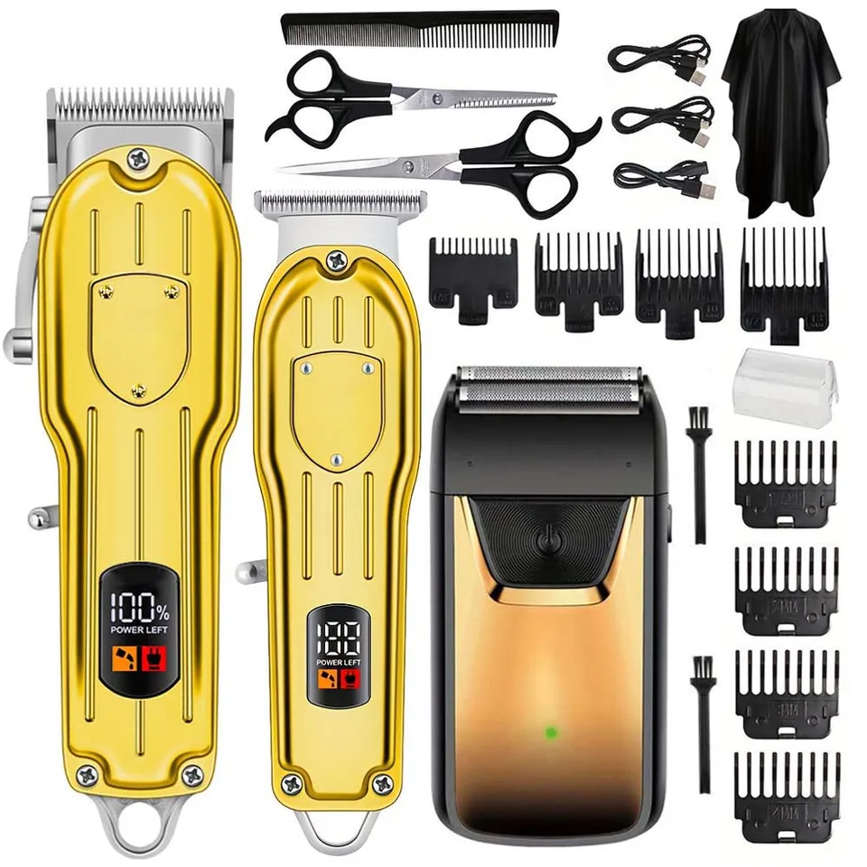 Professional Cordless Hair Clippers and Grooming Kit