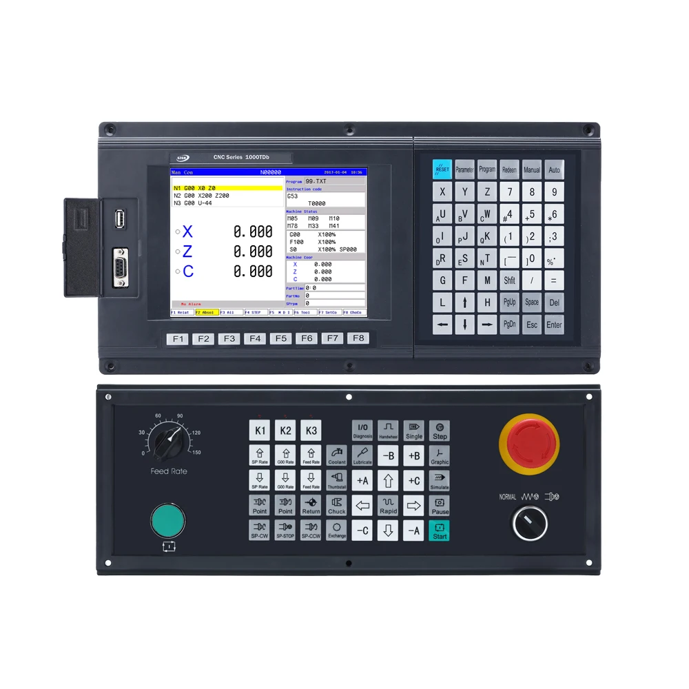 

Powerful CNC1000TDb-2 Two Axis CNC Controller for Lathe G-Code Servo Stepper Motor Controller with USB Interface