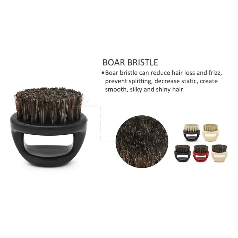 Professional Boar Bristle Ring Beard Brush Men Shaving Portable Barber Brushes