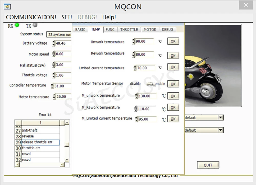 SiAECOSYS/Sabvoton Sine Wave Controller - QS Motor