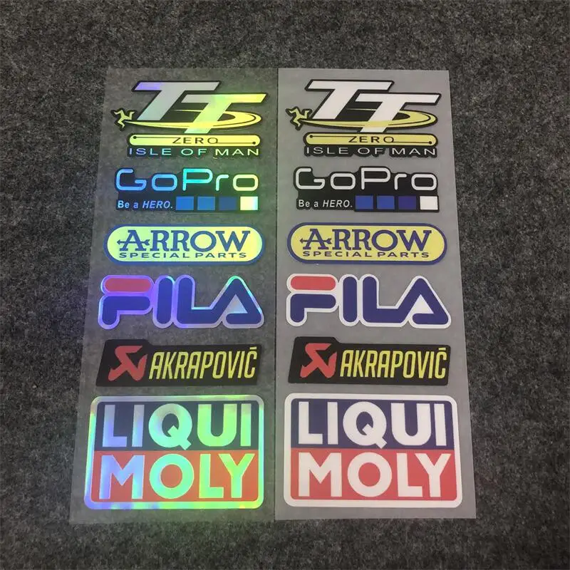 Motorcycle sticker Helmet sticker Sponsor reflective sticker Body cover scratch sticker Motorcycle accessory