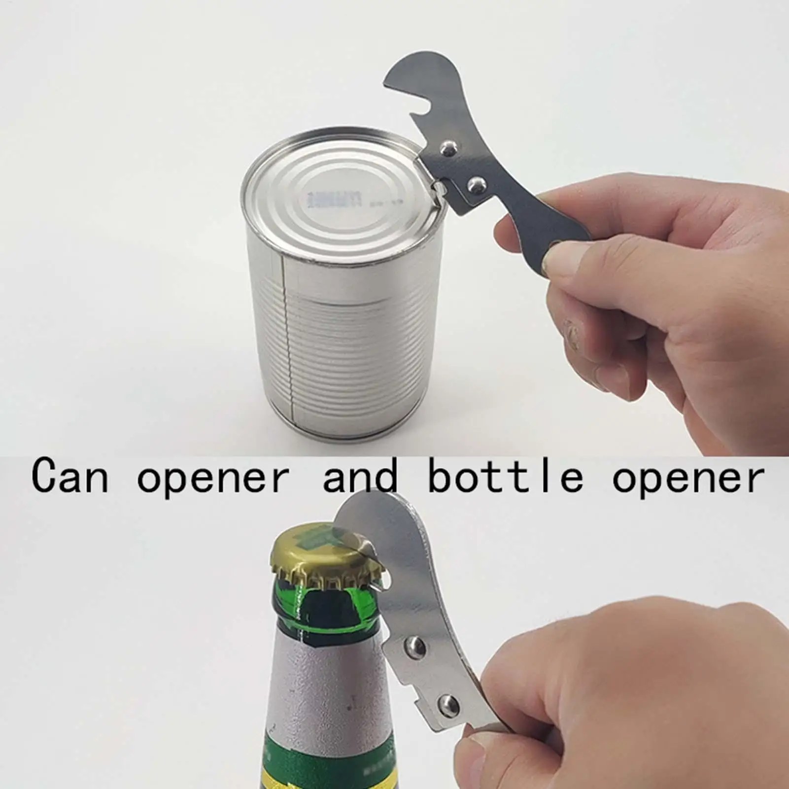 Can Opener Heavy Duty Stainless Steel Manual Jar Opener Tool Hand Tools Kitchen Gadgets Portable for Beer Beverage Men Women