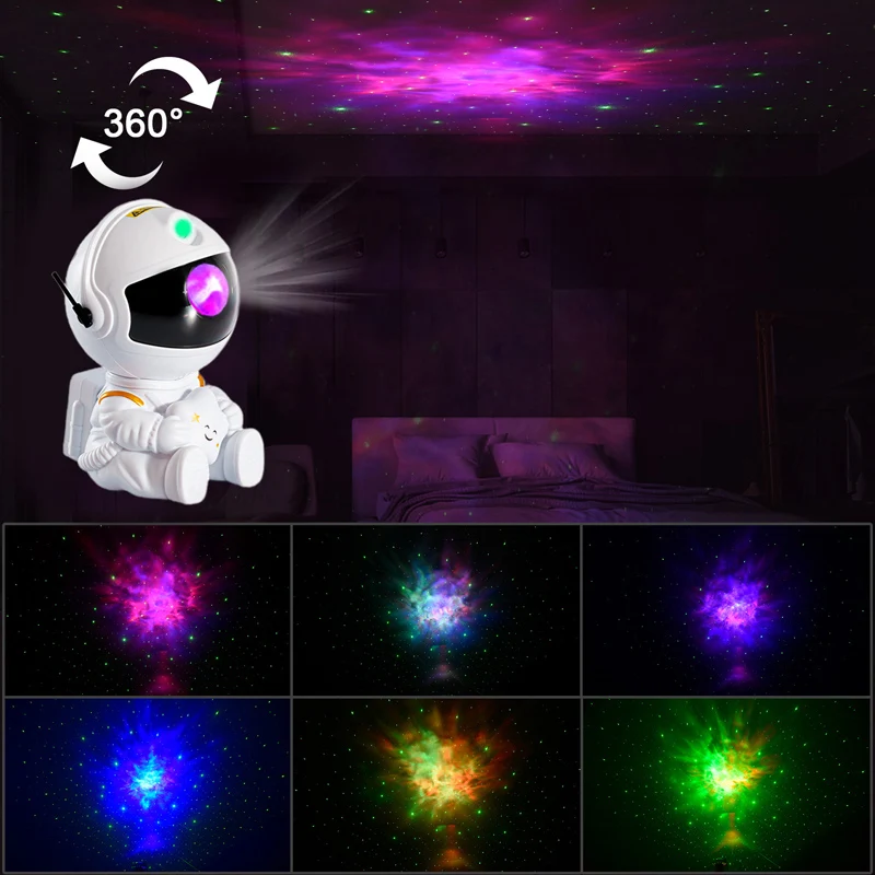 2022NEW Astronaut Projector Starry Sky Galaxy Stars Projector Night Light LED Lamp for Bedroom Room Decor Decorative Nightlights nite light