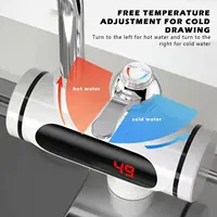 Connecteur de robinet d'eau chaude électrique sans réservoir instantané 220V 3-sec, affichage numérique LED, robinet de cuisine à chauffage rapide, fluide chauffé 4