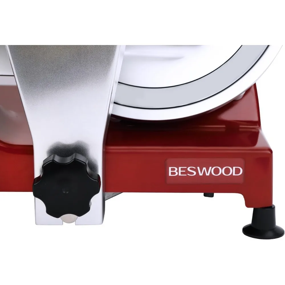 10" Premium Chromium-plated Steel Blade Electric Deli Meat Cheese Food Slicer with Serving Plate Commercial and 5