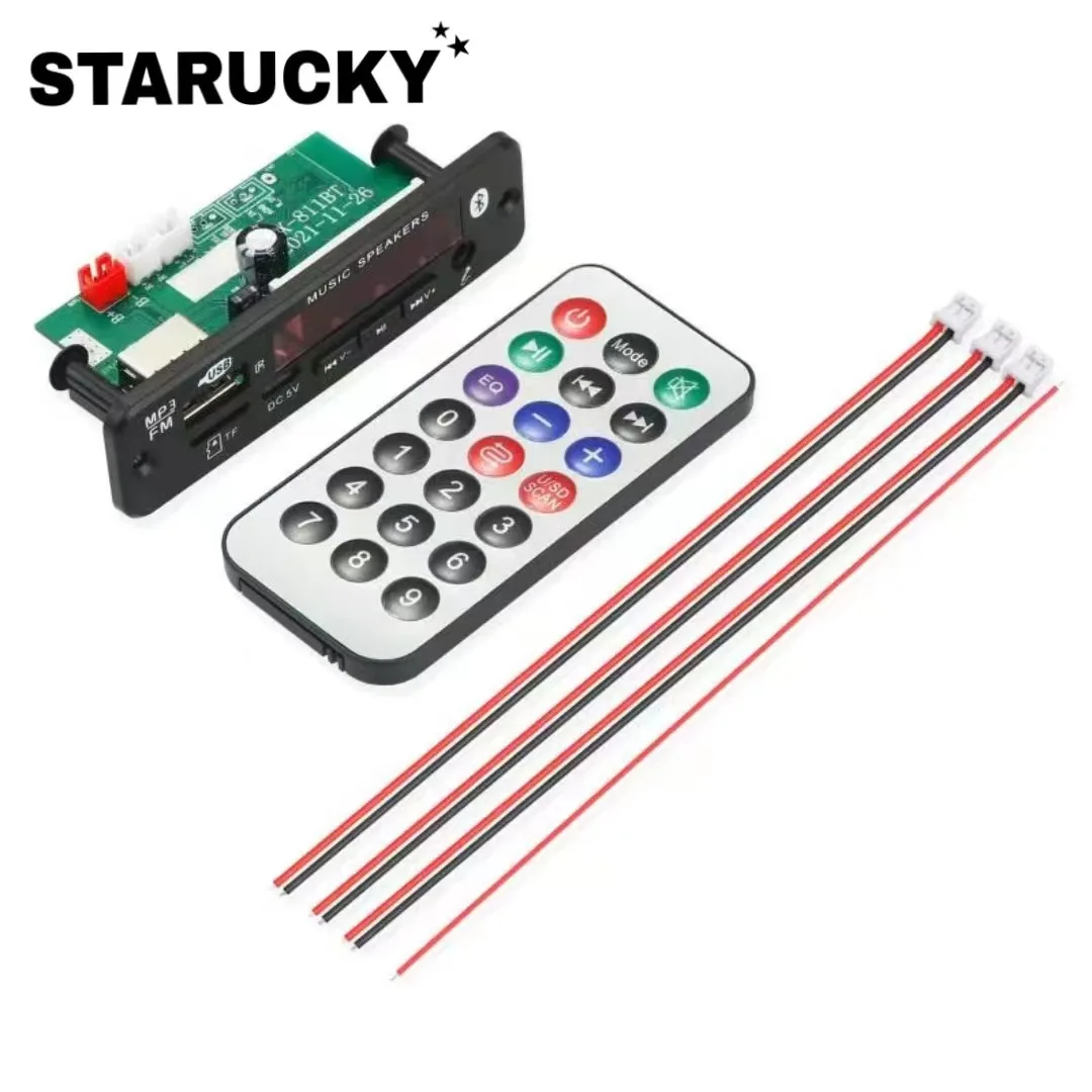 2*3W/20W/25W/40W MP3 Decoder Board 80W BLUETOOTH 5.0 Power Amplifier with Call Recording Wireless USB/TF/LINE IN/FM audio amplifier board audio decoder board