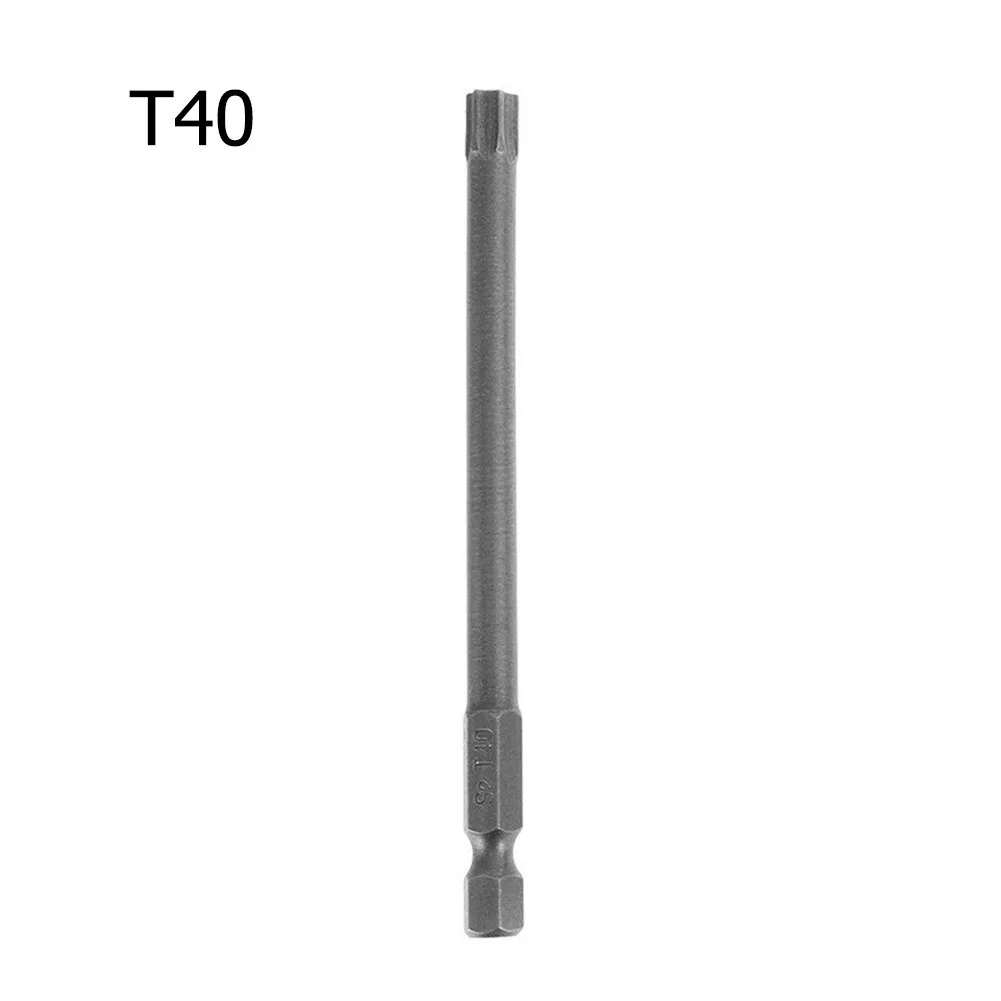 1Pcs 1/4 "Hex Magnet Torx Bit 100mm T8/T10/T15/T20/T25/T27/T30/T40 S2 Legierung Stahl Elektrische Schraubendreher-bits – Detail 12