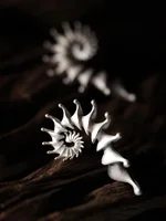ZHUHE Conch Stud Earrings Vintage Style For Women Men's Jewelry Accessories Party Gifts 2