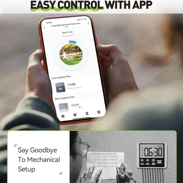 RAINPOINT 8 Zone Smart Sprinkler Controller,WiFi Sprinkler System Controller,APP Control Irrigation System, Sprinkler Timer 3