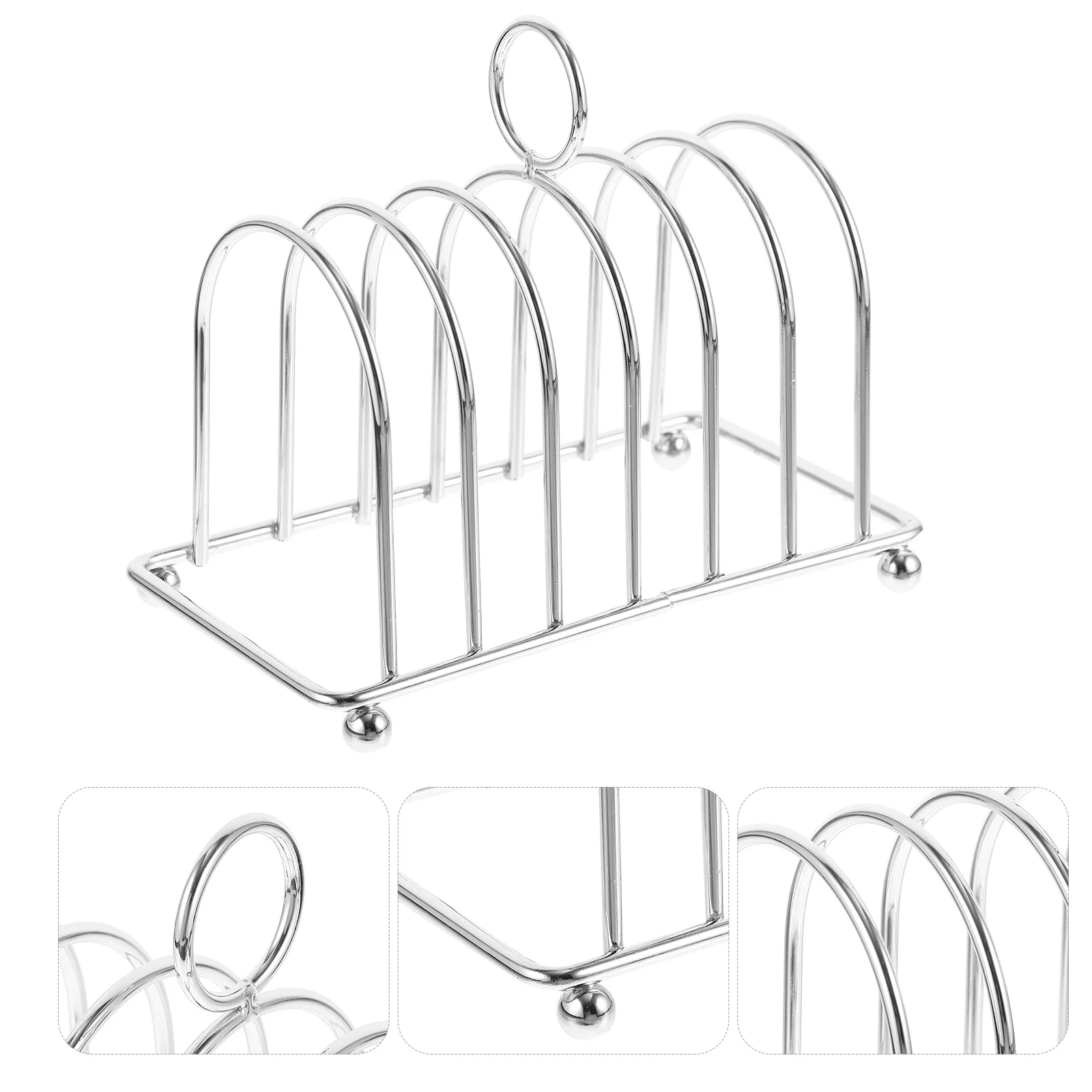 

Stainless Steel Toast Bread Rack Metal Slice Bread Rack Desktop Slice Toast Stand Bread Cool Grid Display Stand Kitchen Gadget