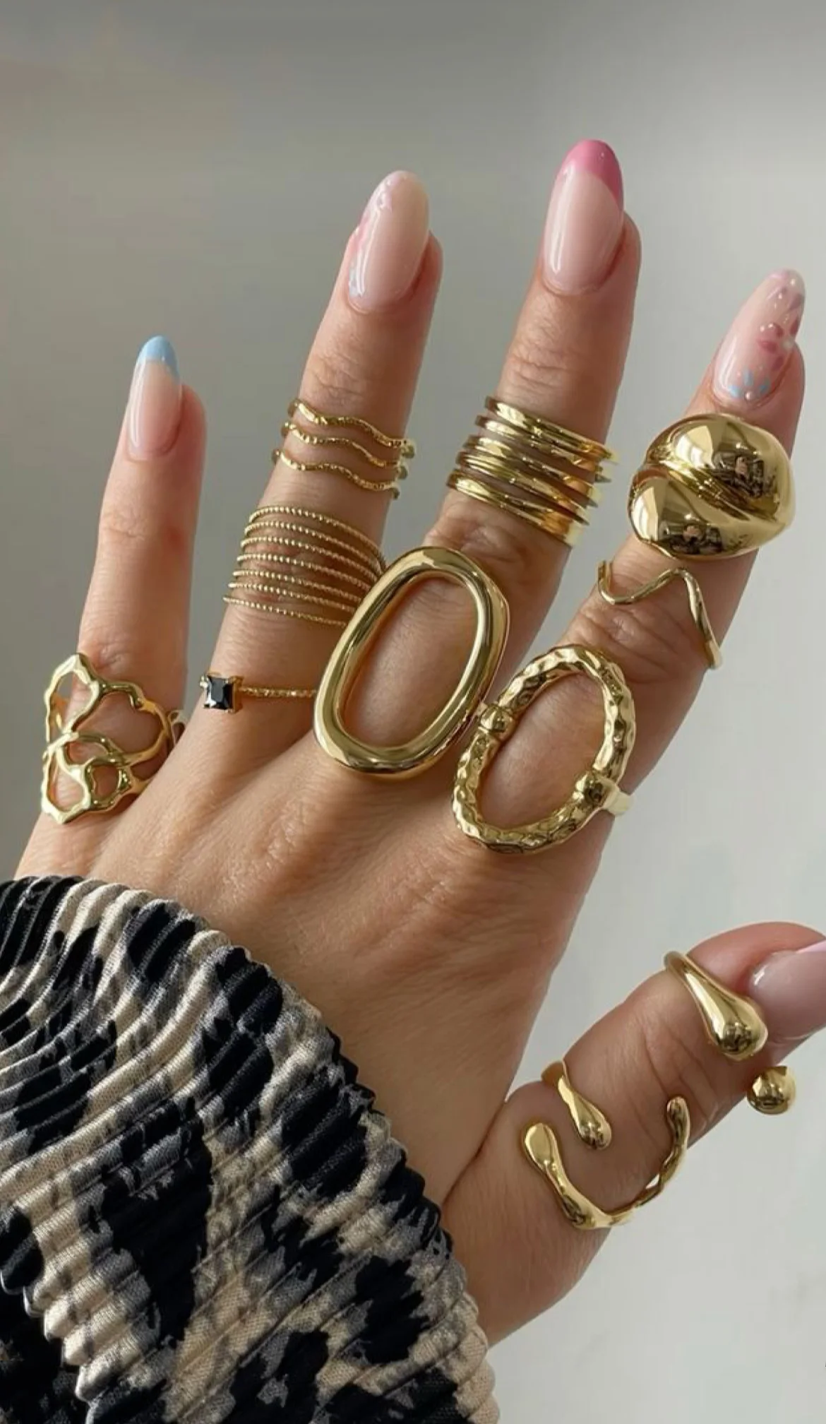 Punk Wave Ring Alloy Womens Jewelry