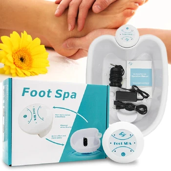 1Set Foot Spa Massaggiatore Mini Ion Elettrico Pulisci Detox Footspa Vibrante Footspa Cura Sollievo Rilassamento Array Aqua Terapia di Salute