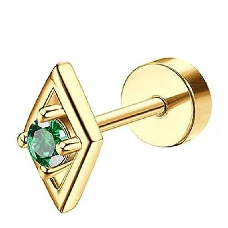 AoedeJ Orecchini A Perno Con Retro Piatto In Acciaio Inox – Ipoallergenici, Per Donne E Ragazze, Spessore 0,8 Mm