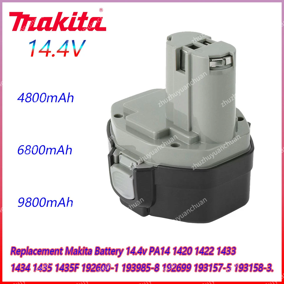 

Makita Original 14.4V 9800mAh NI-MH Power Tool Battery for MAKITA 14.4V Battery for Makita PA14,1422,1420 192600-1 6281D 6280D