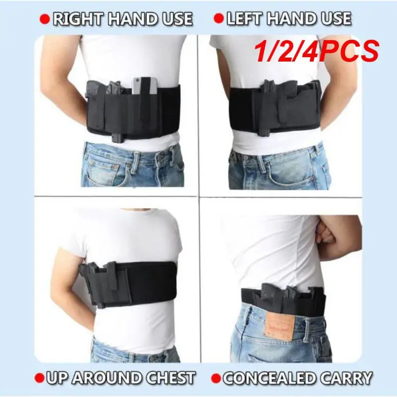 

1/2/4PCS Pistol Holster Military Portable Bag Wide Belt Mobile Phone Case Outdoor Hunting Shooting Defense Bag Belt