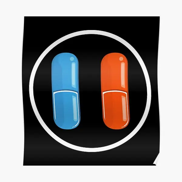

Blue Pill Red Pill Poster Mural Print Funny Decor Home Room Painting Decoration Vintage Art Modern Wall Picture No Frame