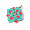 Tibetan Jewelry Nepal Brass flower Pendants Leaf Colver Amulet 4