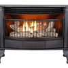 25,000 BTU Ventless Space Saving Free Standing Dual Fuel Fireplace with Built-In Thermostat Control Heats Up to 1,100 Sq Ft 4