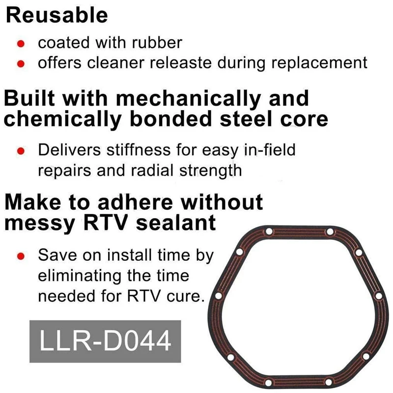 Rubber Gasket Car Differential Heat-resistant Housing Cover for Dana 44