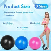 Exercise Yoga Ball Yoga Balance Stability Swiss Ball Support Up to 200 lbs Suitable for office home work gym 2