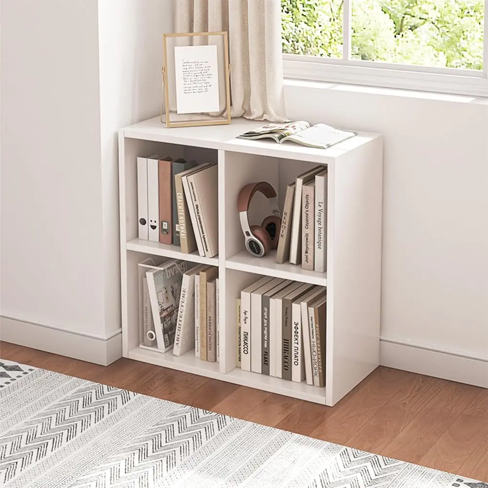 4 Cube Organizer Bookcase - Fabric Storage Bins Container 2