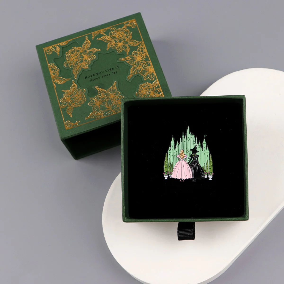 악마의 마녀 에나멜 핀 서랍 상자 공주 영화 피규어 배지 브로치 여성 남성 컬렉션 선물 보석함