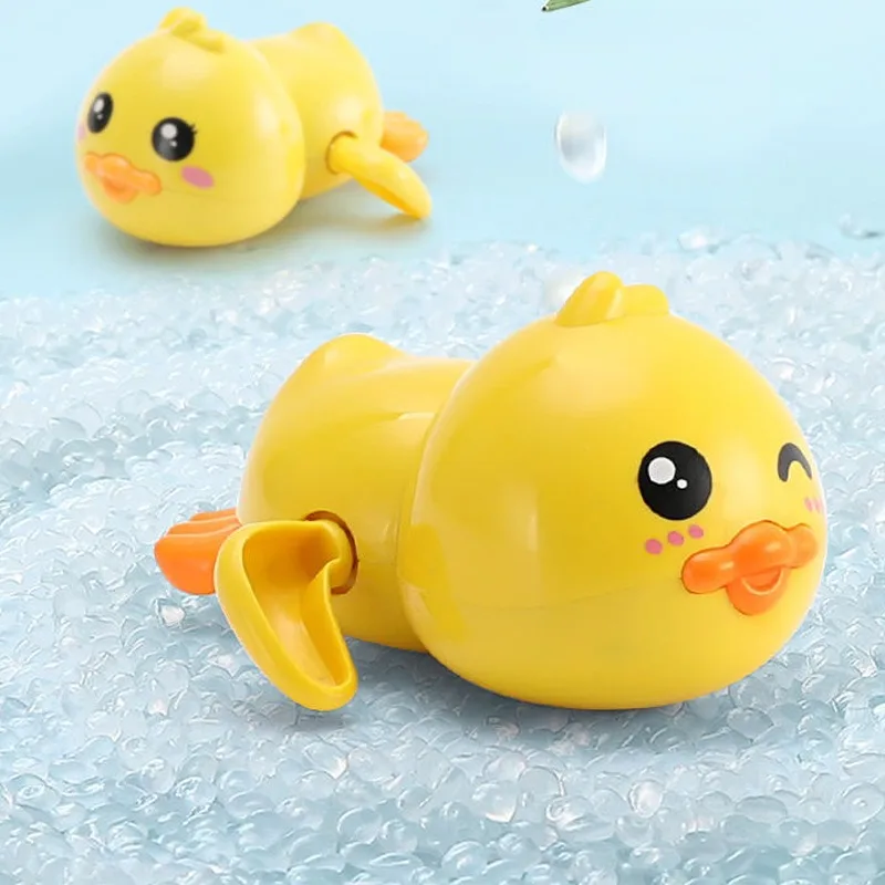Summer Bathroom Baby Bathing Toy Duck Chain Children's Water Play Set Bathroom Baby Clocking Yellow Duck Infant Newborn 4