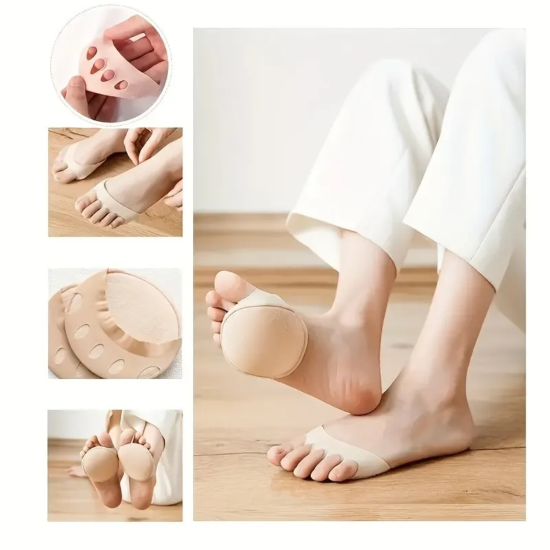 Woman socks women&rsquo;s invisible forefoot half cut socks with sponge cushioning 4 pairs