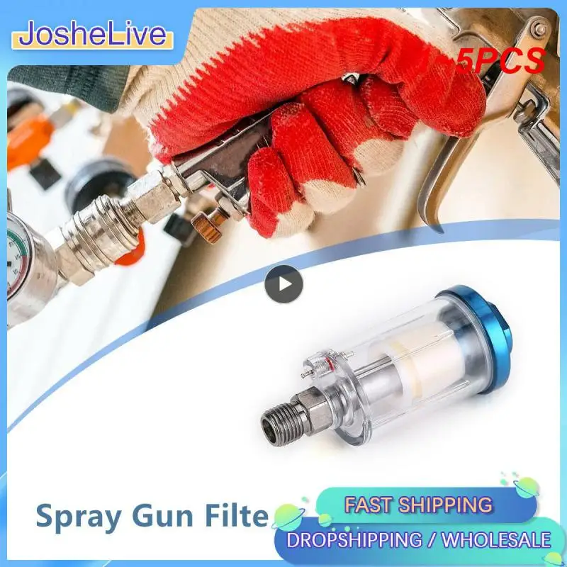 

1~5PCS New 1/4'' Water Oil Separator Inline Air Hose Filter Moisture Trap Pneumatic Tool Parts For Compressor Spray Paint Gun