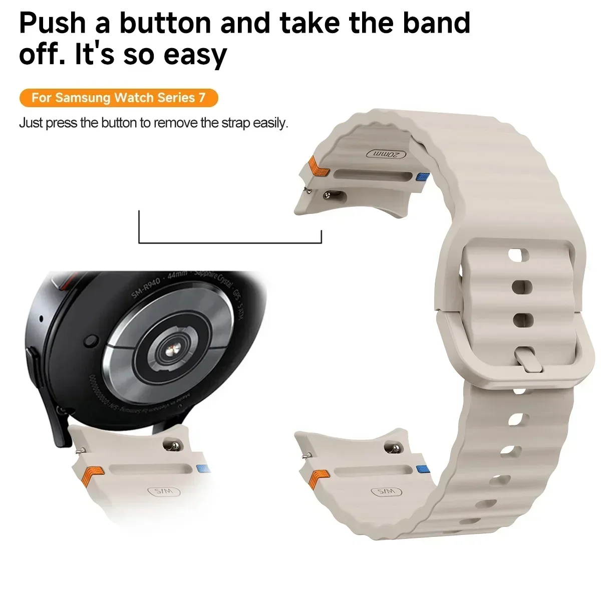 Premium Silicone Smartwatch Band - Universal Fit