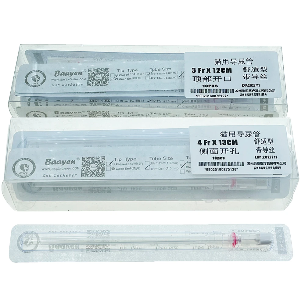 

Мочевой катетер со стилусом, открытое положение на конце и сбоку, для обструкции козелка и уретры, прозрачная блокировка, пустая промывка пузырька