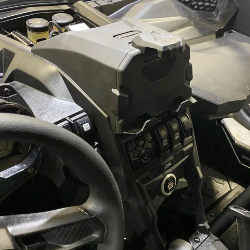 Smartphone Bracket with Integrated Storage and Organizer Tray for Can-Am Maverick X3 Accessories