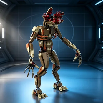 Robot Alieno Movibile in Mattoncini da Costruzione, Giocattolo Educativo Puzzle Fai-da-Te per Bambini e Ragazzi