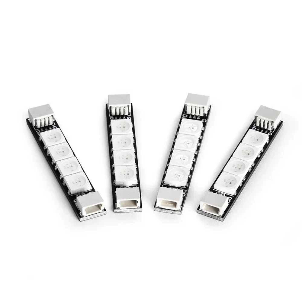 1세트(4개) SpeedyBee 프로그래밍 가능 2812 RGB LED 라이트 스트립 - RC Whoop 쿼드콥터 및 FPV 드론 프레임용 5V 암라이트