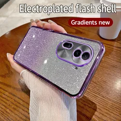 Gradient Glitter Soft Phone Case - Stylish Protective Cover with Sparkling Design for Reno 8 5G (PURPLE)