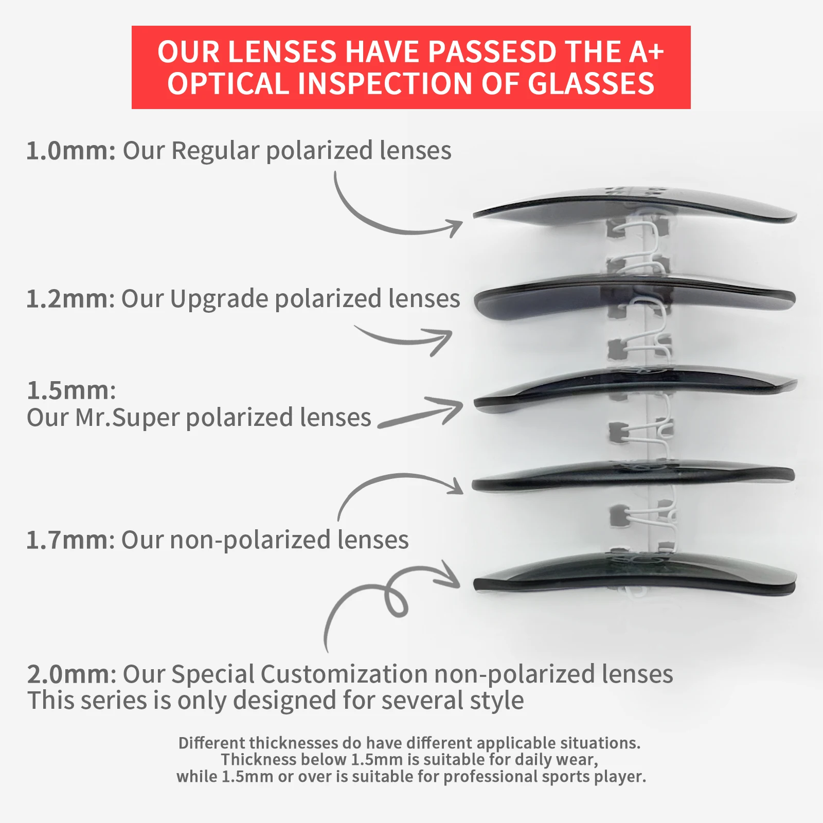 Polarized Replacement Lenses optical lenses prescription lenses prescription glasses lenses multifocal glasses lenses for Oakley HSTN OO9464 Sunglass Over 19 colors