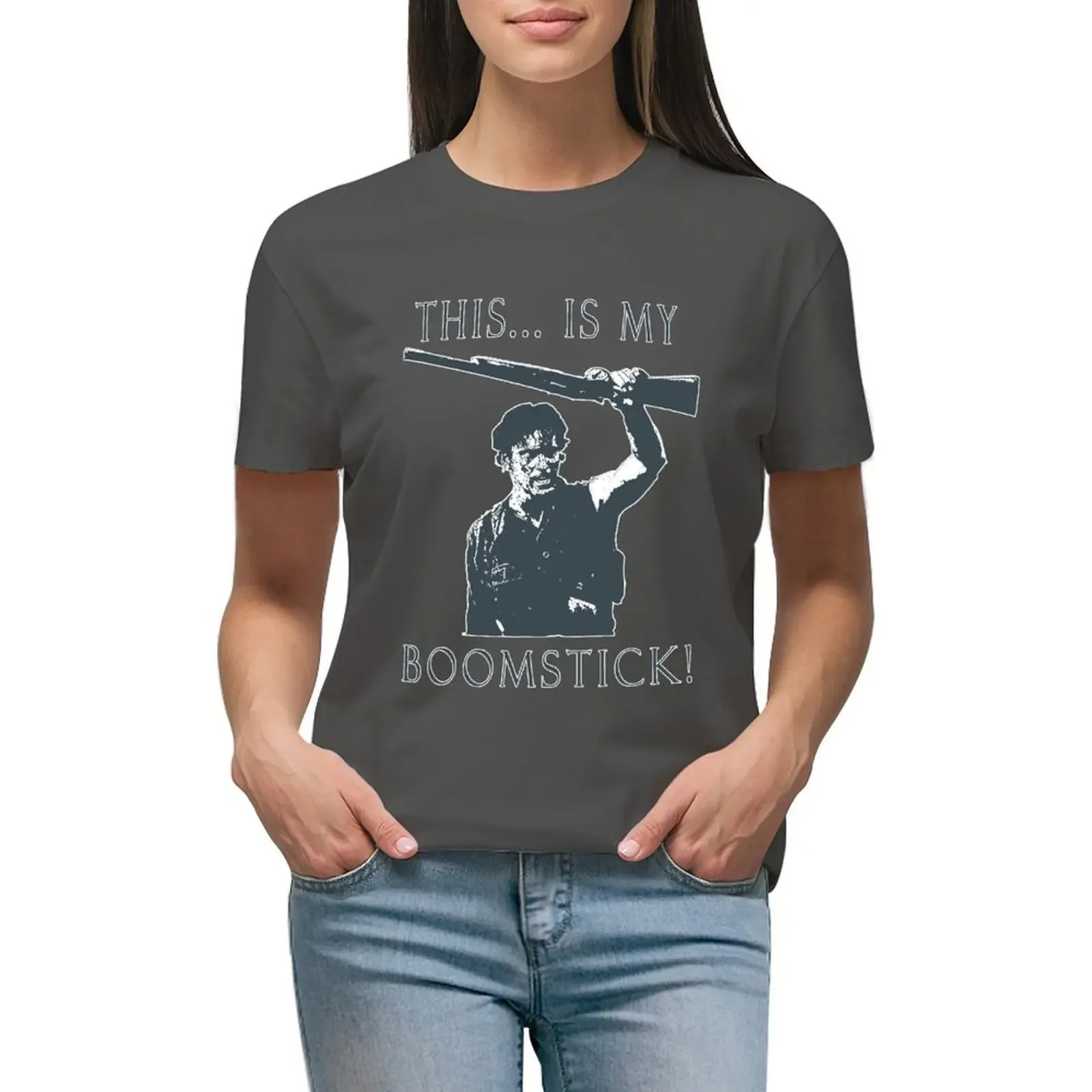 

Boomstick! T-shirt Blouse vintage clothes summer tops Womens graphic t shirts